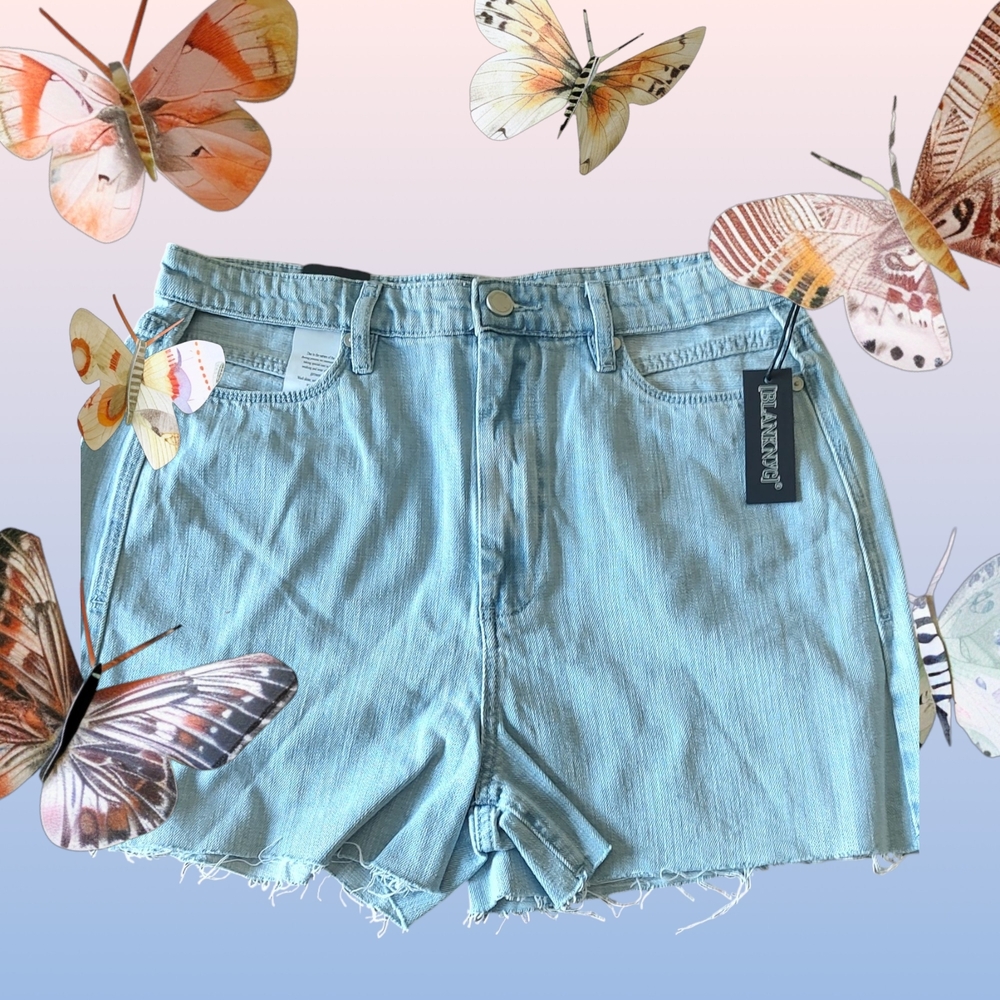 Blank NYC Light Blue Denim Shorts